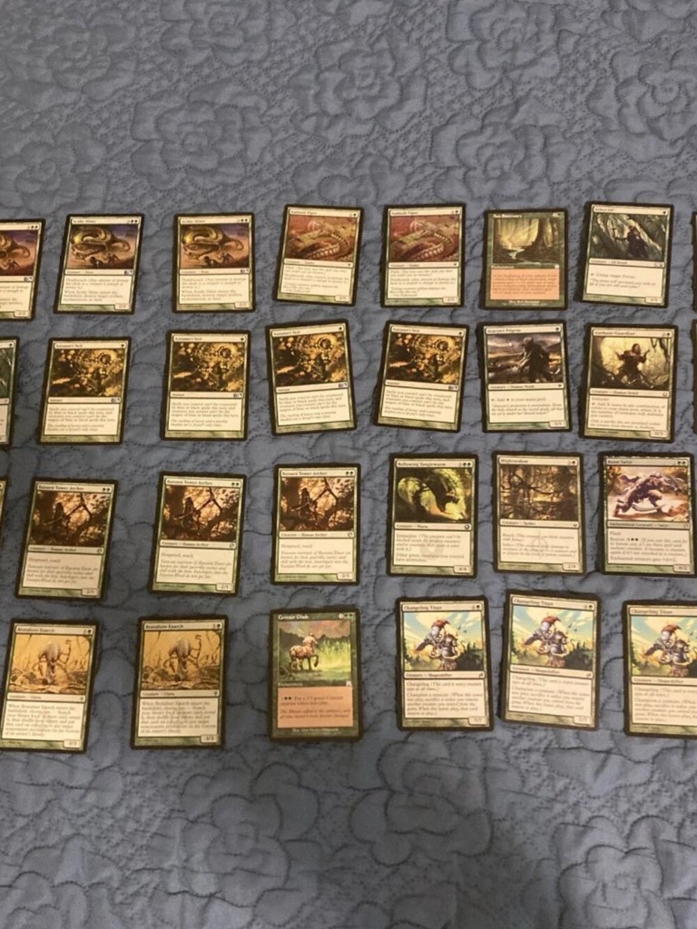Lot Of 196 Common, Uncommon And Rare Green Magic The Gathering Cards